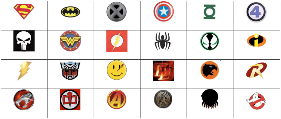 All Marvel Superhero Logos With Names