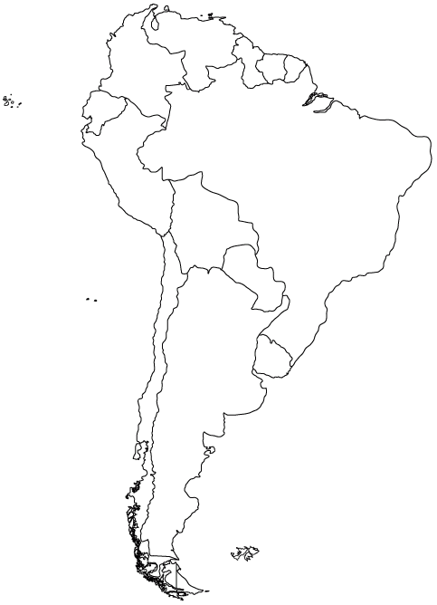 Latin America Map Not Labeled European Languages in South America Quiz