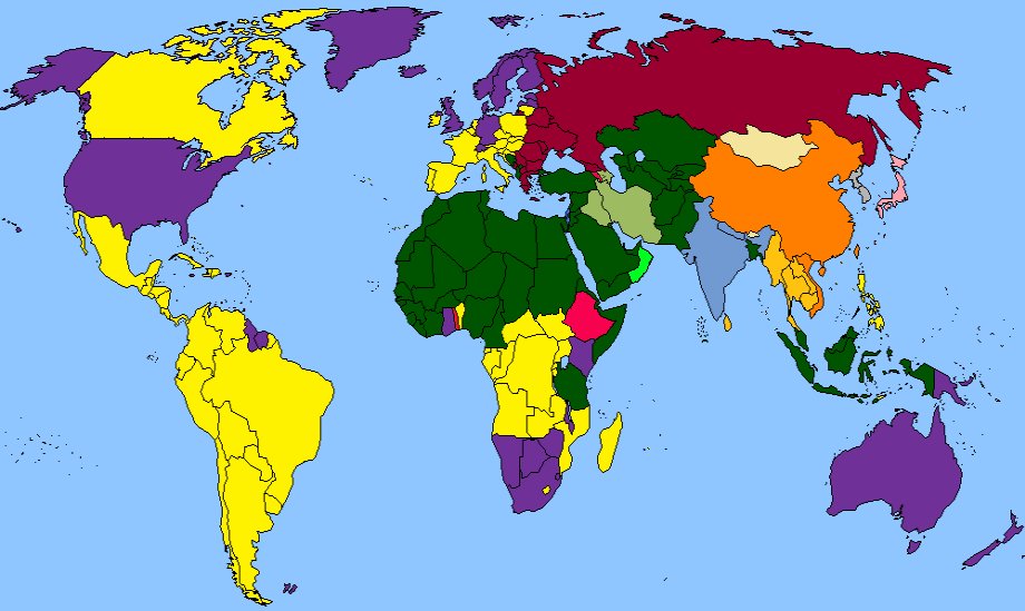 World Map Of Religions Quiz