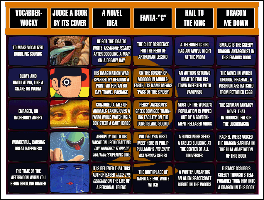 Clickable Sporcle Quiz Show Literature